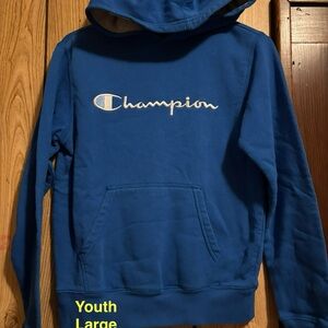 Champion Youth Blue Hoodie